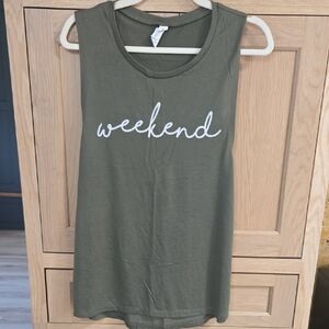 Bella Canvas Olive Weekend Tank Top